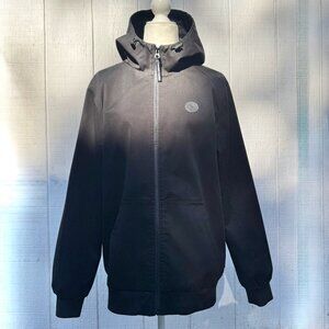 Like New, DC SHOES Black Hooded Full Zip Jacket Size M